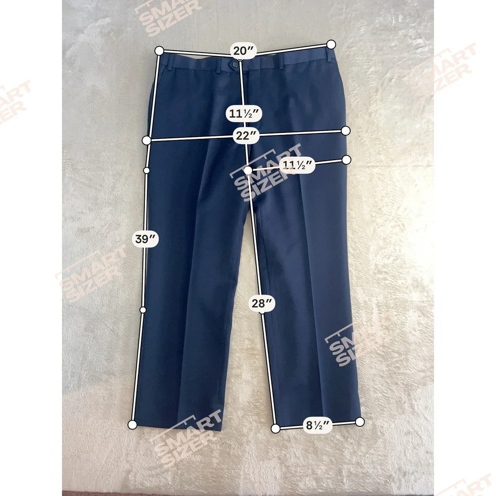 Ralph‎ Lauren Men's 3 Piece Suit 46R 40x28 Navy Blue 100% Wool Formal Wedding